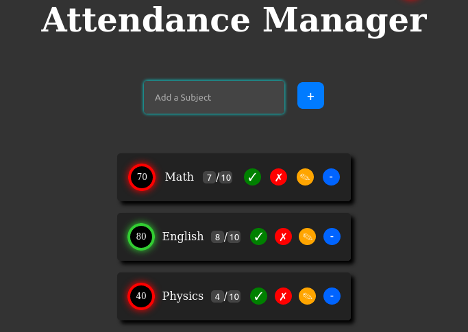 Attendance Manager